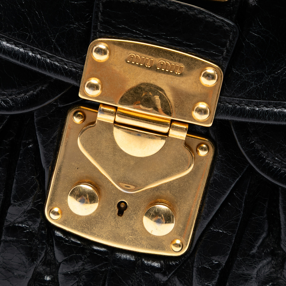 Pre-Loved Miu Miu Matelasse Nappa Coffer Satchel - Picture 5 of 6